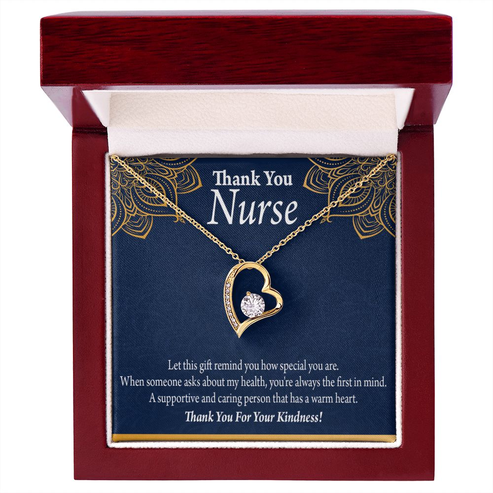 Thank You Nurse Forever Necklace w Message Card-Express Your Love Gifts