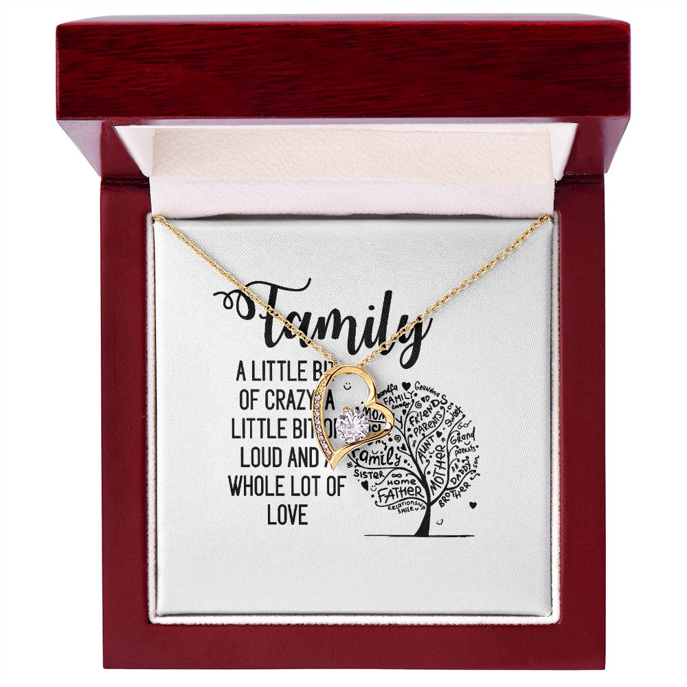 Family Forever Necklace w Message Card-Express Your Love Gifts