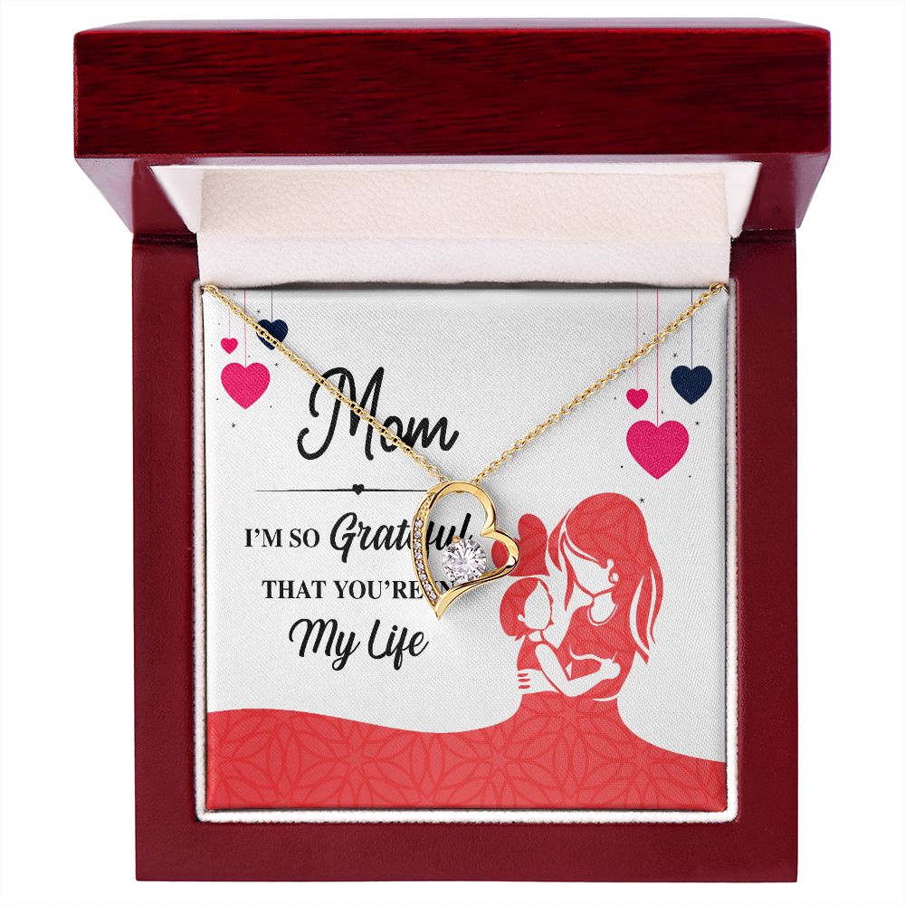 Mom I'm So Grateful Forever Necklace w Message Card-Express Your Love Gifts