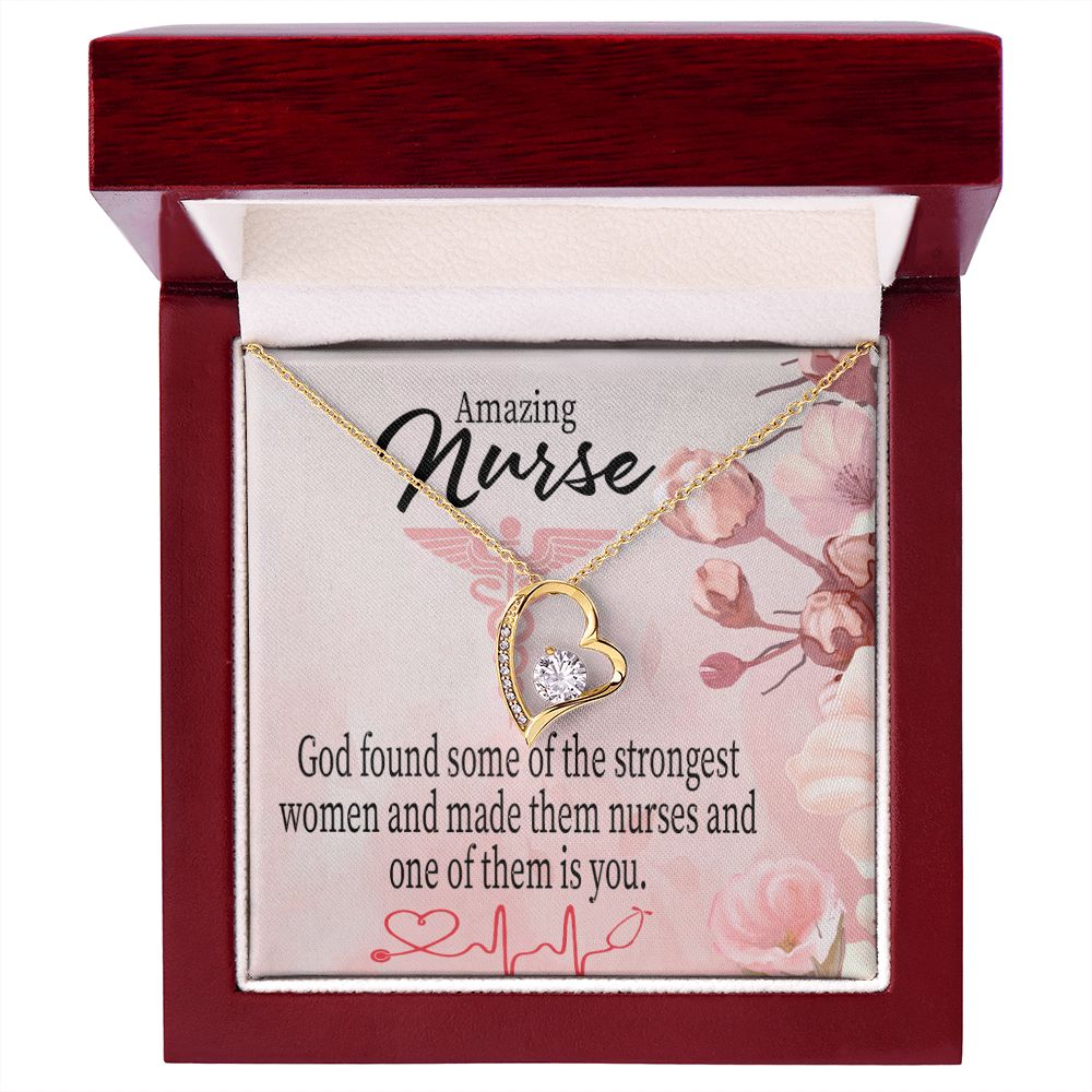 God Made Nurses Forever Necklace w Message Card-Express Your Love Gifts