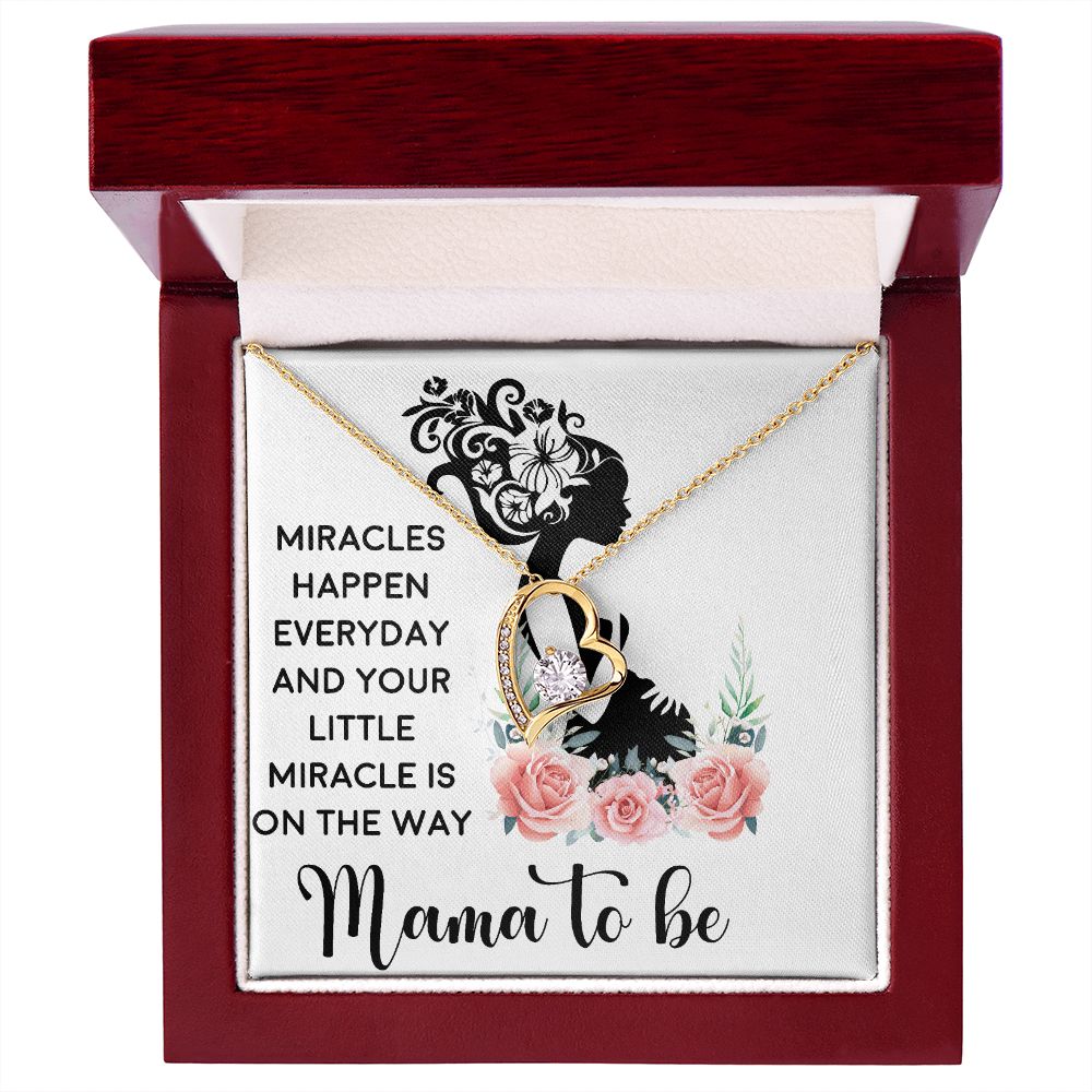 Mama To Be Forever Necklace w Message Card-Express Your Love Gifts