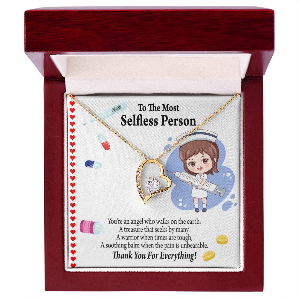 Thanks to Nurse Caregivers Forever Necklace w Message Card-Express Your Love Gifts