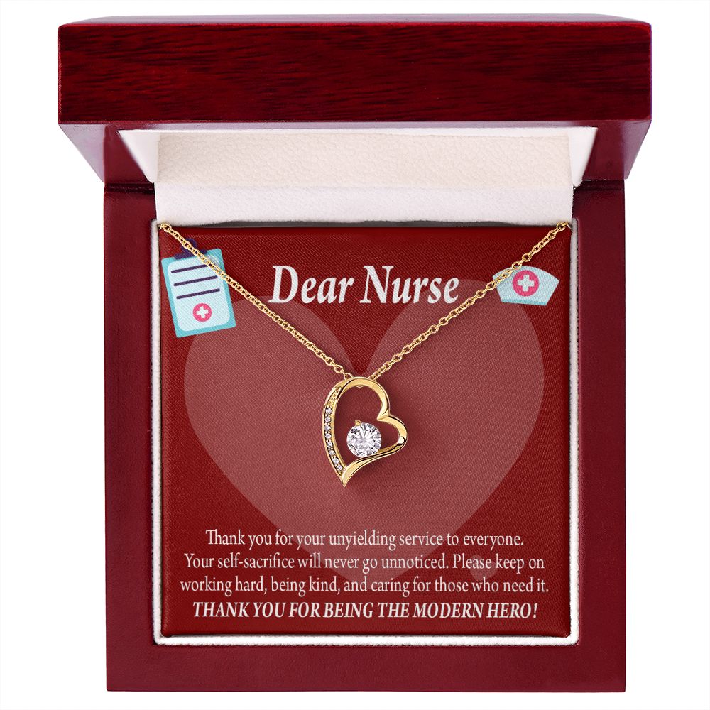 Thank You Ideas Nurses and Caregivers Forever Necklace w Message Card-Express Your Love Gifts