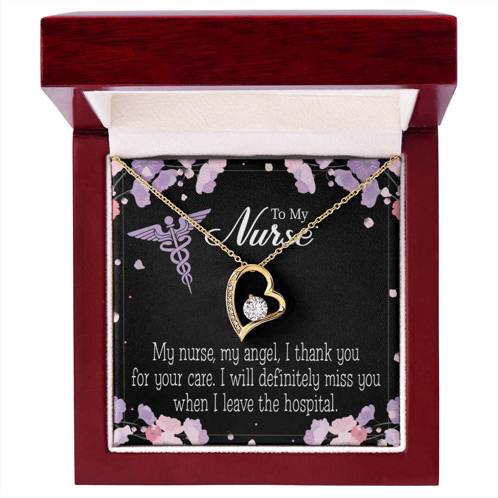 My Nurse, My Angel Forever Necklace w Message Card-Express Your Love Gifts