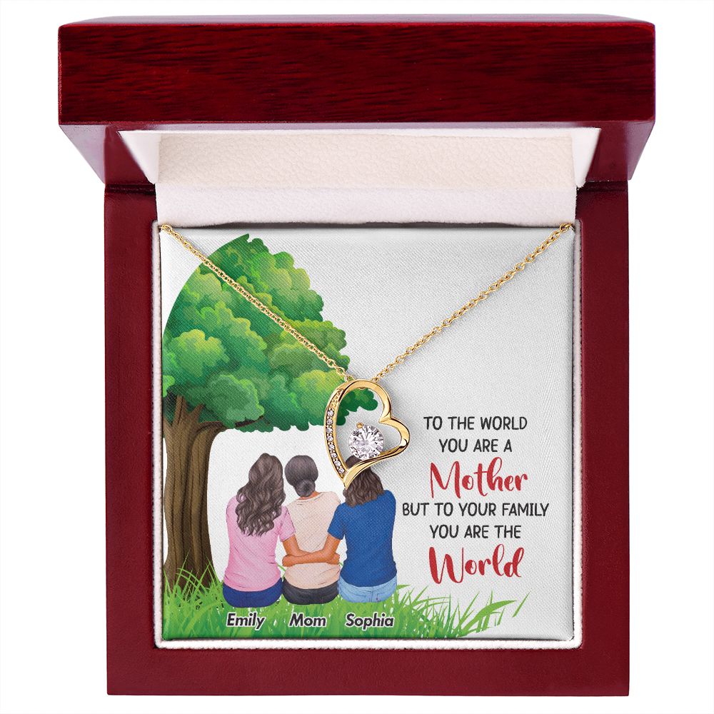 To The World You Are a Mother Forever Necklace w Message Card-Express Your Love Gifts