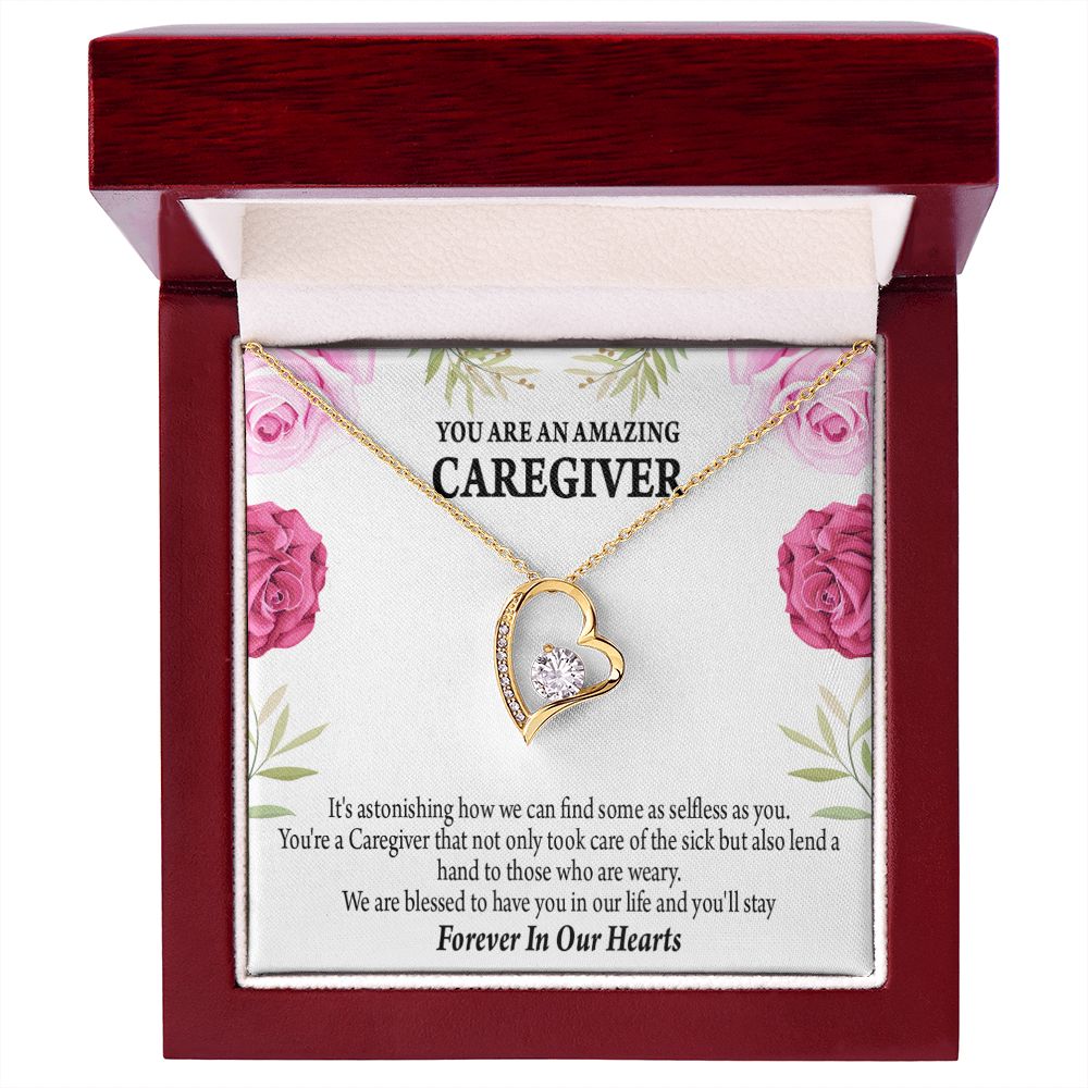 Caregiver Necklace Forever Necklace w Message Card-Express Your Love Gifts