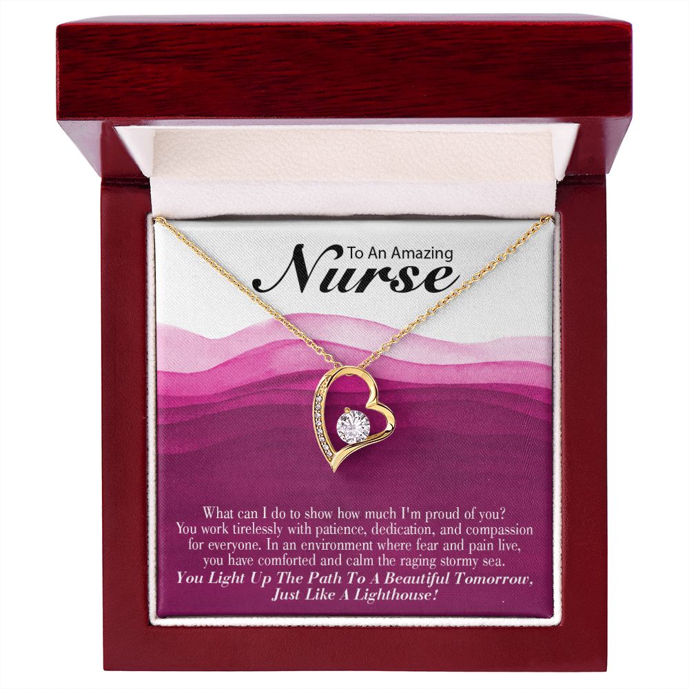 Inspirational Message for Nurse Forever Necklace w Message Card-Express Your Love Gifts