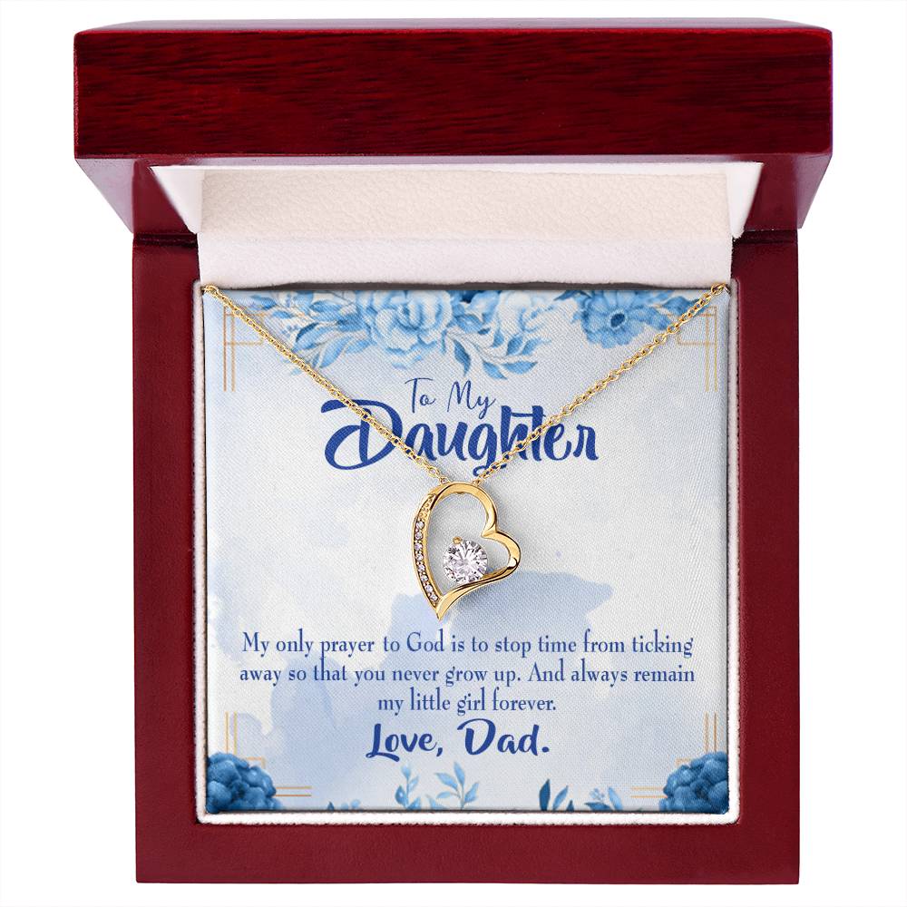 To My Daughter My Only Prayer to God From Dad Forever Necklace w Message Card-Express Your Love Gifts