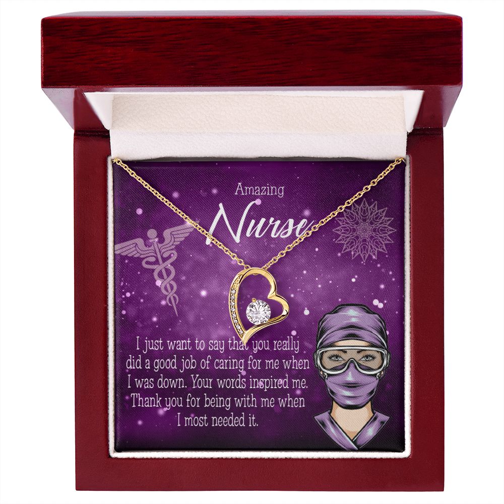 Thanks for Being There Forever Necklace w Message Card-Express Your Love Gifts