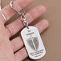Isaiah 54.17 No Weapon Engraved Dog Tag Keychain Stainless Steel or 18k Gold-Express Your Love Gifts