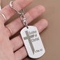 Soldier of Christ 2 Tim 2:3 Engraved Dog Tag Bible Keychain Stainless Steel or 18k Gold-Express Your Love Gifts