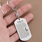Psalm 23 Spanish Salmo 23 Engraved Dog Tag Bible Keychain Stainless Steel or 18k Gold-Express Your Love Gifts