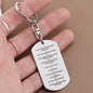 Ten Commandments French Dix Commandements Engraved Dog Tag Bible Keychain Stainless Steel or 18k Gold-Express Your Love Gifts