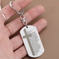 Lord's Prayer German Vater Unser Engraved Dog Tag Bible Keychain Stainless Steel or 18k Gold-Express Your Love Gifts