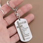 Man of God Pursuing 1 Timothy 6:11 Engraved Dog Tag Bible Keychain Stainless Steel or 18k Gold-Express Your Love Gifts