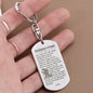Firefighter's Prayer Engraved Dog Tag Bible Keychain Stainless Steel or 18k Gold-Express Your Love Gifts