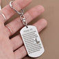 Psalm 23 Polish Psalm Dawida Engraved Dog Tag Bible Keychain Stainless Steel or 18k Gold-Express Your Love Gifts