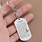 Psalm 23 Chinese Engraved Dog Tag Bible Keychain Stainless Steel or 18k Gold-Express Your Love Gifts