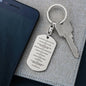 Ten Commandments English Engraved Dog Tag Bible Keychain Stainless Steel or 18k Gold-Express Your Love Gifts