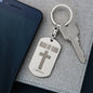 Man of God 1 Timothy 6:11 Engraved Dog Tag Bible Keychain Stainless Steel or 18k Gold-Express Your Love Gifts