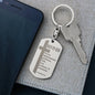 Man of God Pursuing 1 Timothy 6:11 Engraved Dog Tag Bible Keychain Stainless Steel or 18k Gold-Express Your Love Gifts