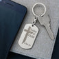 Soldier of Christ 2 Tim 2:3 Engraved Dog Tag Bible Keychain Stainless Steel or 18k Gold-Express Your Love Gifts