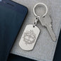 Man of God Cross 1 Timothy 6:11 Engraved Dog Tag Bible Keychain Stainless Steel or 18k Gold-Express Your Love Gifts