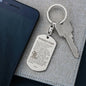 Firefighter's Prayer Engraved Dog Tag Bible Keychain Stainless Steel or 18k Gold-Express Your Love Gifts