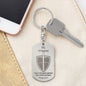 Isaiah 54.17 No Weapon Engraved Dog Tag Keychain Stainless Steel or 18k Gold-Express Your Love Gifts