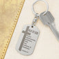 Man of God Pursuing 1 Timothy 6:11 Engraved Dog Tag Bible Keychain Stainless Steel or 18k Gold-Express Your Love Gifts