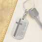 Lords Prayer Polish Ojcze Nasz Engraved Dog Tag Bible Keychain Stainless Steel or 18k Gold-Express Your Love Gifts
