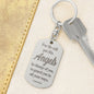 Angels Protect Psalm 91.11 Engraved Dog Tag Keychain Stainless Steel or 18k Gold-Express Your Love Gifts