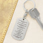 Ten Commandments French Dix Commandements Engraved Dog Tag Bible Keychain Stainless Steel or 18k Gold-Express Your Love Gifts