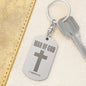 Man of God 1 Timothy 6:11 Engraved Dog Tag Bible Keychain Stainless Steel or 18k Gold-Express Your Love Gifts