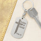 Soldier of Christ 2 Tim 2:3 Engraved Dog Tag Bible Keychain Stainless Steel or 18k Gold-Express Your Love Gifts