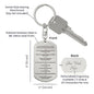 Ten Commandments German 10 Gebote Halskette Engraved Dog Tag Bible Keychain Stainless Steel or 18k Gold-Express Your Love Gifts