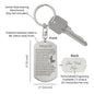 Psalm 23 French Psaume 23 Engraved Dog Tag Bible Keychain Stainless Steel or 18k Gold-Express Your Love Gifts