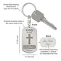 God is My Protection Psalm 91 Engraved Dog Tag Keychain Stainless Steel or 18k Gold-Express Your Love Gifts