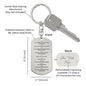 Ten Commandments French Dix Commandements Engraved Dog Tag Bible Keychain Stainless Steel or 18k Gold-Express Your Love Gifts