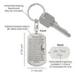 Psalm 23 Portuguese Salmo 23 Engraved Dog Tag Bible Keychain Stainless Steel or 18k Gold-Express Your Love Gifts
