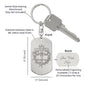 Man of God Cross 1 Timothy 6:11 Engraved Dog Tag Bible Keychain Stainless Steel or 18k Gold-Express Your Love Gifts
