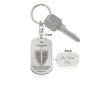 Isaiah 54.17 No Weapon Engraved Dog Tag Keychain Stainless Steel or 18k Gold-Express Your Love Gifts