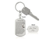Psalm 23 French Psaume 23 Engraved Dog Tag Bible Keychain Stainless Steel or 18k Gold-Express Your Love Gifts