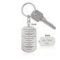 Ten Commandments English Engraved Dog Tag Bible Keychain Stainless Steel or 18k Gold-Express Your Love Gifts