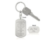 Ten Commandments Italian Dieci Comandamenti Engraved Dog Tag Bible Keychain Stainless Steel or 18k Gold-Express Your Love Gifts