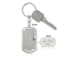 Psalm 23 Portuguese Salmo 23 Engraved Dog Tag Bible Keychain Stainless Steel or 18k Gold-Express Your Love Gifts