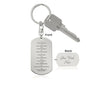 Ten Commandments Tagalog Sampung Utos Engraved Dog Tag Bible Keychain Stainless Steel or 18k Gold-Express Your Love Gifts