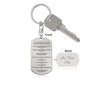 Ten Commandments German 10 Gebote Halskette Engraved Dog Tag Bible Keychain Stainless Steel or 18k Gold-Express Your Love Gifts