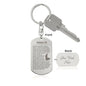 Psalm 23 Spanish Salmo 23 Engraved Dog Tag Bible Keychain Stainless Steel or 18k Gold-Express Your Love Gifts