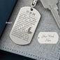 Psalm 23 Chinese Engraved Dog Tag Bible Keychain Stainless Steel or 18k Gold-Express Your Love Gifts